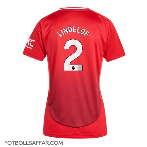 Manchester United Victor Lindelof #2 Hemmatröja Dam 2024-25 Kortärmad